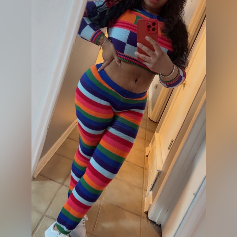 Colorful Striped Women's Jumpsuit